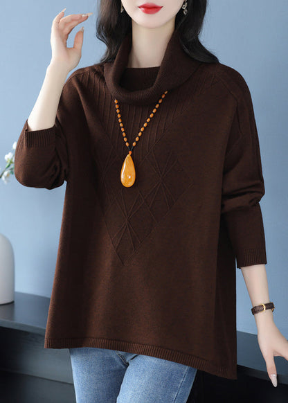 Classy Green Hign Neck Thick Woolen Sweaters Winter Rl030
