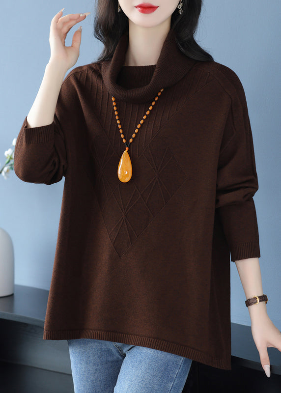 Classy Green Hign Neck Thick Woolen Sweaters Winter Rl030