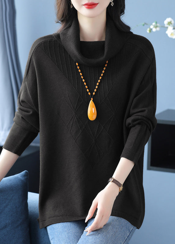 Classy Green Hign Neck Thick Woolen Sweaters Winter Rl030