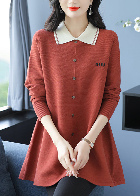 Classy Green Peter Pan Collar Patchwork Woolen Sweaters Winter Rl034
