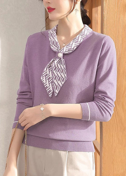 Classy Red Bow Thick Warm Fleece Knit Sweaters Spring Tq008