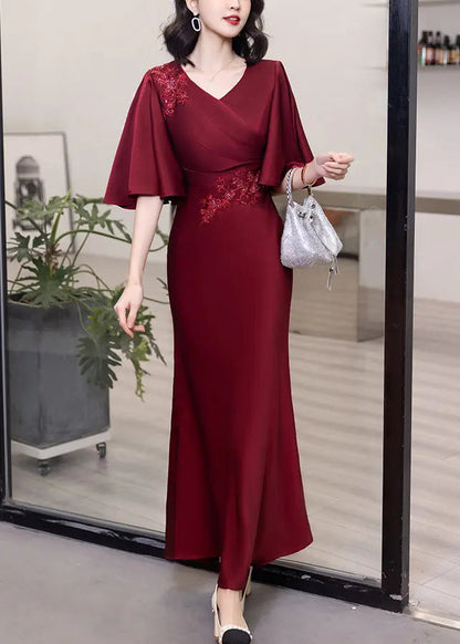 Cotton Long Dresses Butterfly Sleeve