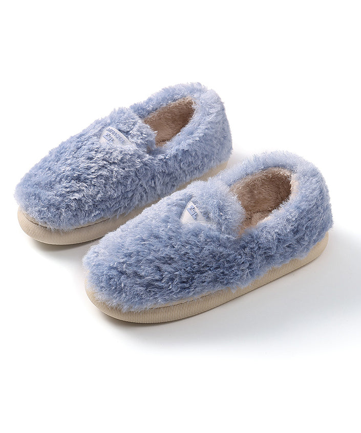 Comfortable Soft Pink Faux Fur Flat Shoes Tp004