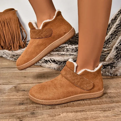 Comfortable and Warm Plush Shoes Retro Short Boots Anti-slip and Wear-resistant Fashionable Snow Boots