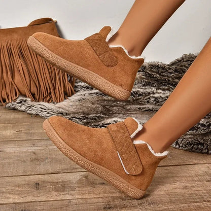 Comfortable and Warm Plush Shoes Retro Short Boots Anti-slip and Wear-resistant Fashionable Snow Boots