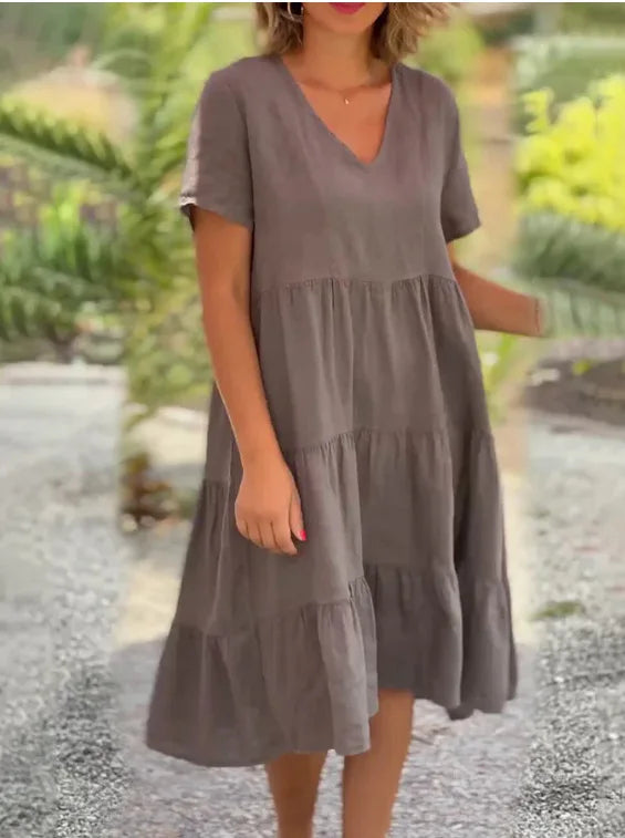 Comfortable Fresh Sweet Large Swing Midi Dresses
