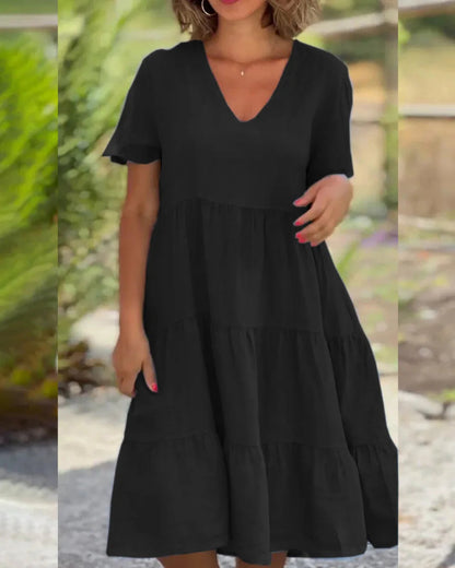 Comfortable Fresh Sweet Large Swing Midi Dresses