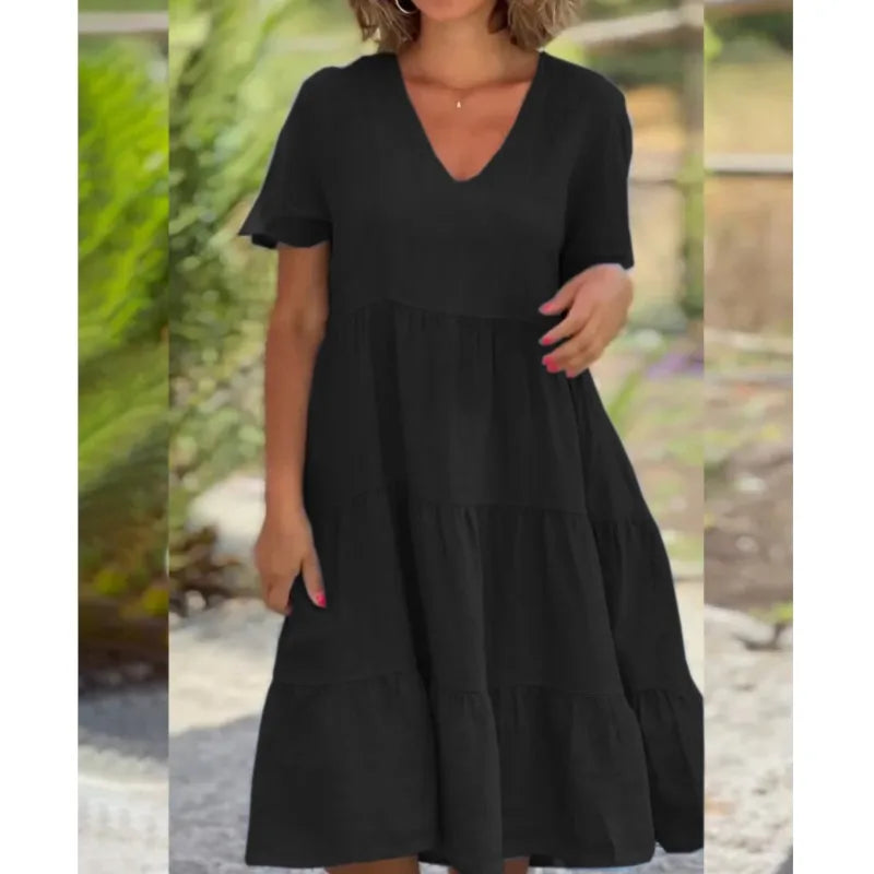 Comfortable Fresh Sweet Large Swing Midi Dresses