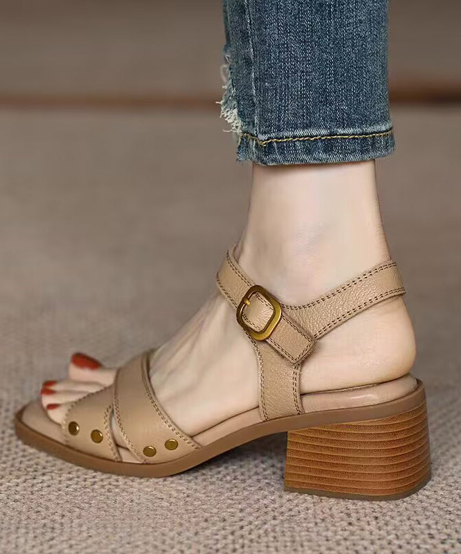 Comfy Brown Cross Strap Peep Toe Sandals Shoes Df1003