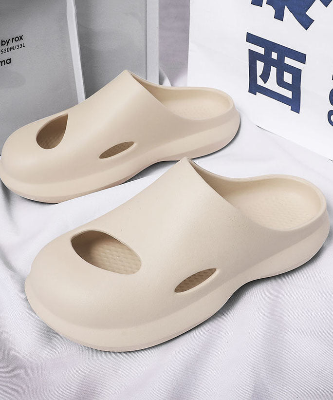 Comfy Orange Hollow Out Slippers Shoes for Ly0158