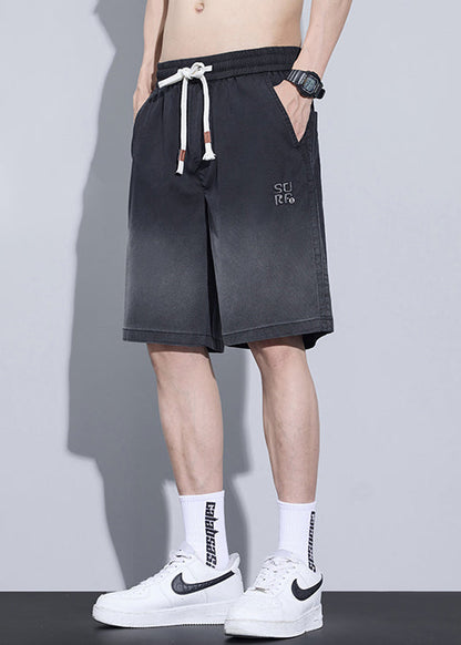 Cool Blue Gradient Color Pockets Denim Shorts Summer Yl015