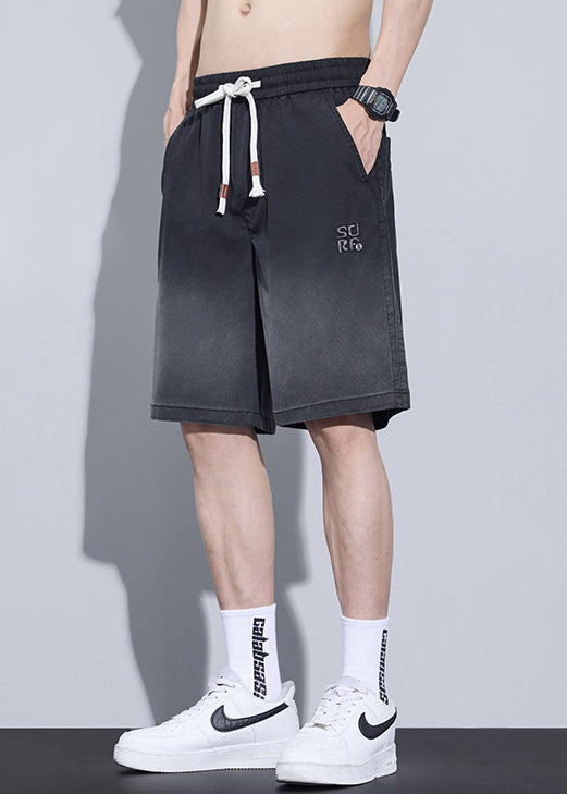 Cool Blue Gradient Color Pockets Denim Shorts Summer Yl015