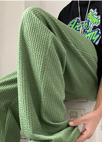 Apparel Cotton Oversized Wrinkled Cool Grass Green Pants