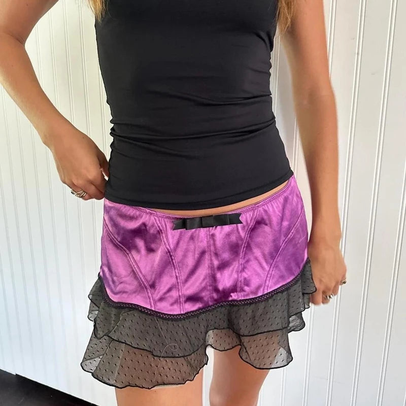 Cheetah Ruffled Hem Pencil Skirt