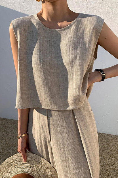 Cotton Tank Pants Suits