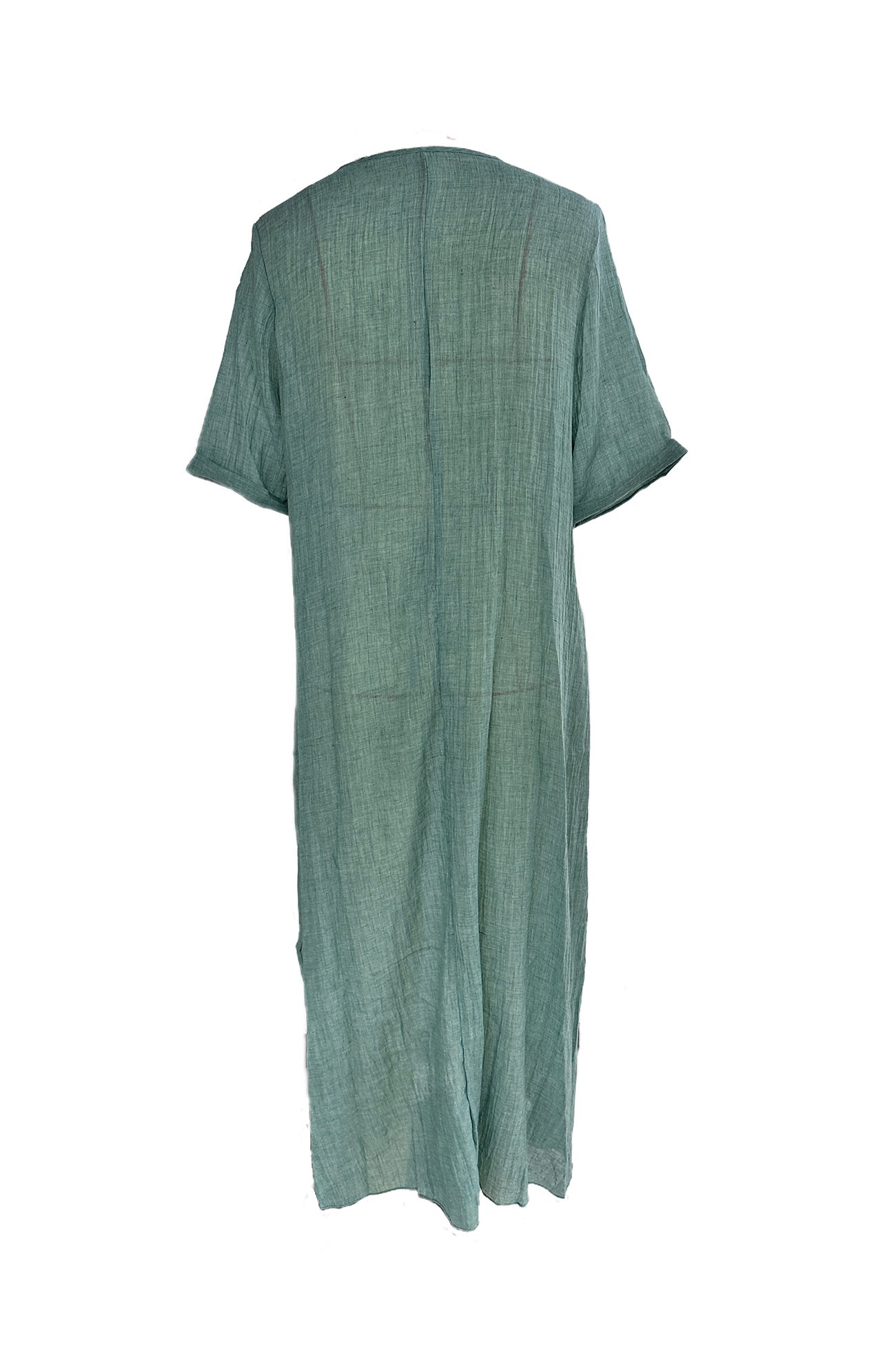 Cotton V Neck Midi Dress