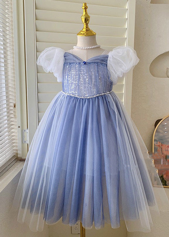 Green Butterfly Tulle Kids Long Dresses Short Sleeve Ye002