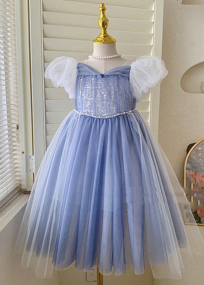 Green Butterfly Tulle Kids Long Dresses Short Sleeve Ye002