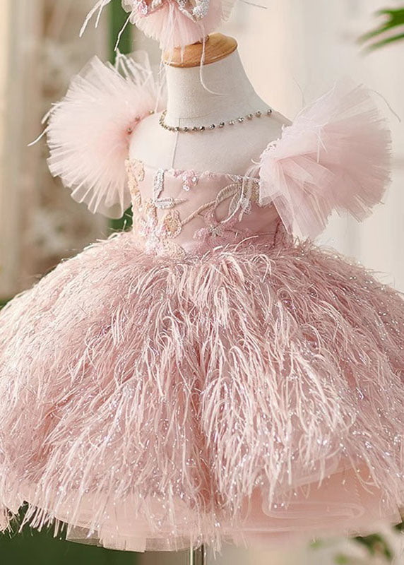 Pink Sequins Patchwork Tulle Maxi Dresses Summer Ys006