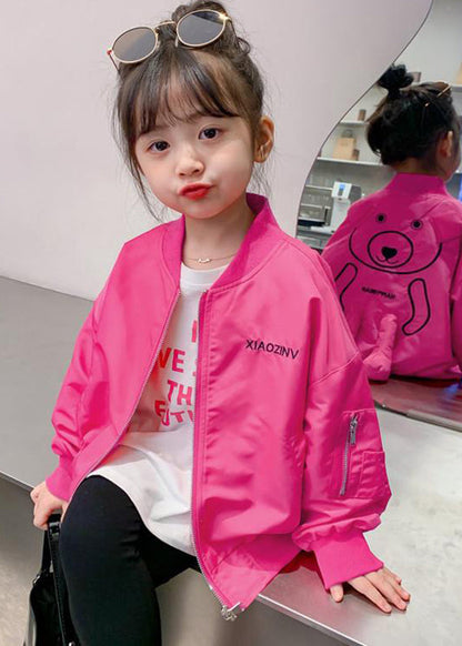 Rose O-neck Graphic Patchwork Coats Fall Qv027