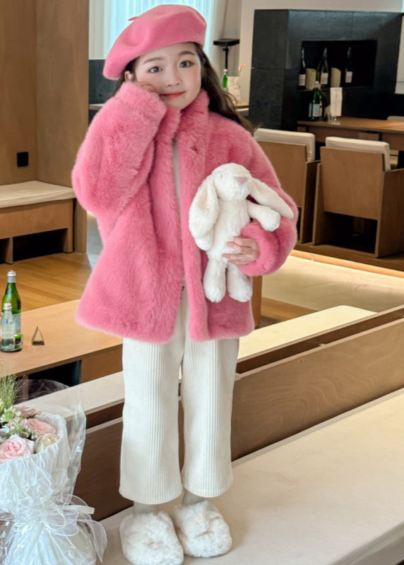 Rose Stand Collar Mink Velvet Coats Wintertg022