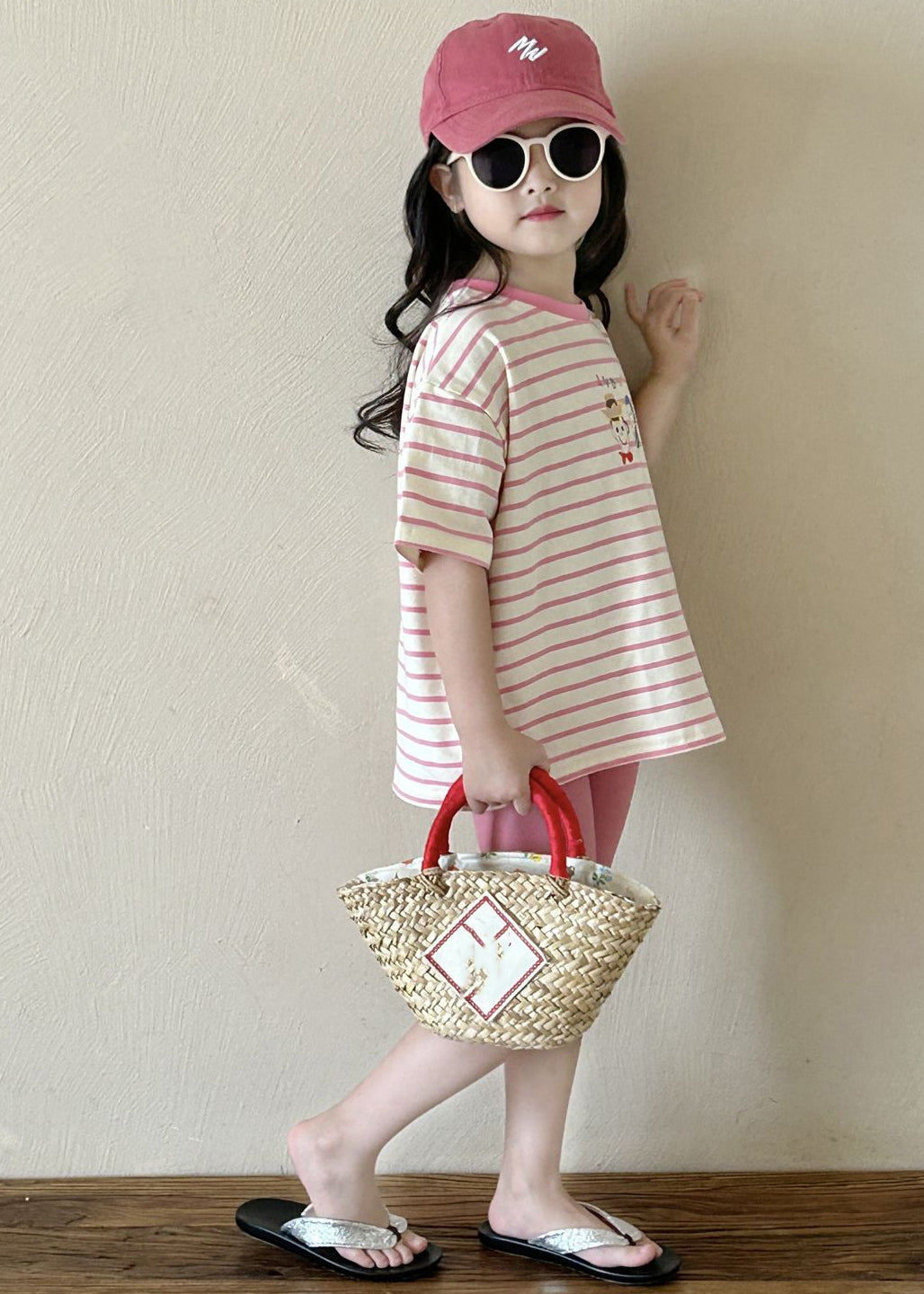 Striped Kids T Shirt and Shorts Two Piece Set Summer Yu1068