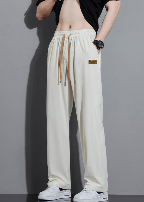Oversized Cotton Spring Trousers Pants White