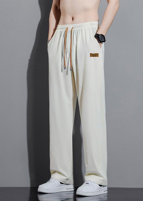 Oversized Cotton Spring Trousers Pants White