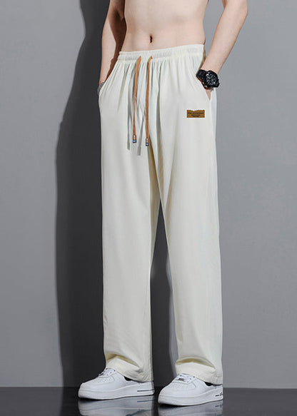 Oversized Cotton Spring Trousers Pants White