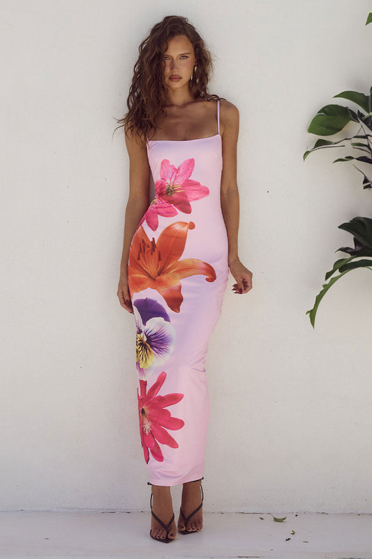 Deia Midi Dress - Multi Flower