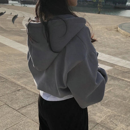 Fur Collar Aesthetic Cardigan Hoodie