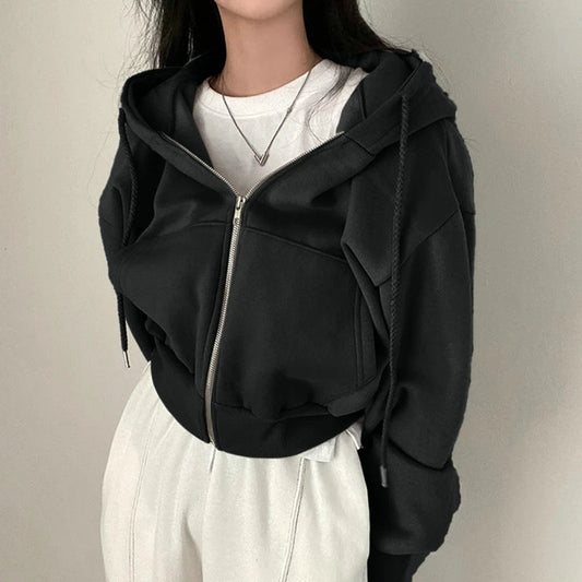 Fur Collar Aesthetic Cardigan Hoodie