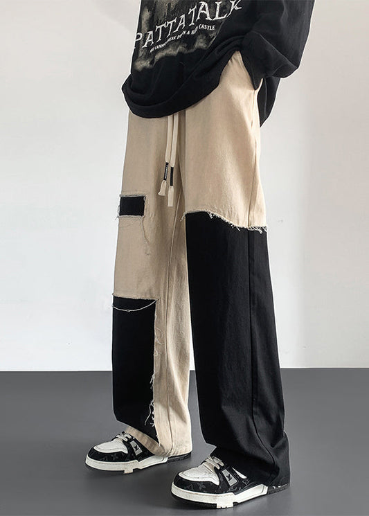 Cotton Patchwork Clothing Diy Pants Asymmetrical