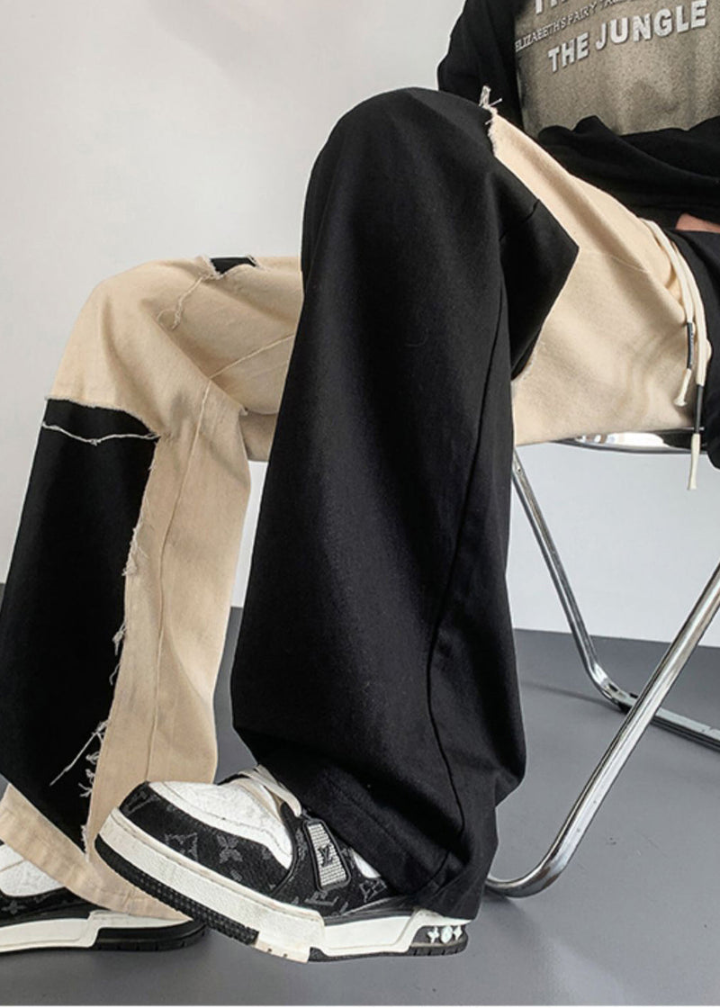 Cotton Patchwork Clothing Diy Pants Asymmetrical