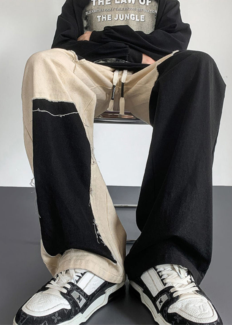 Cotton Patchwork Clothing Diy Pants Asymmetrical