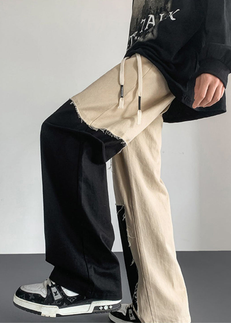 Cotton Patchwork Clothing Diy Pants Asymmetrical
