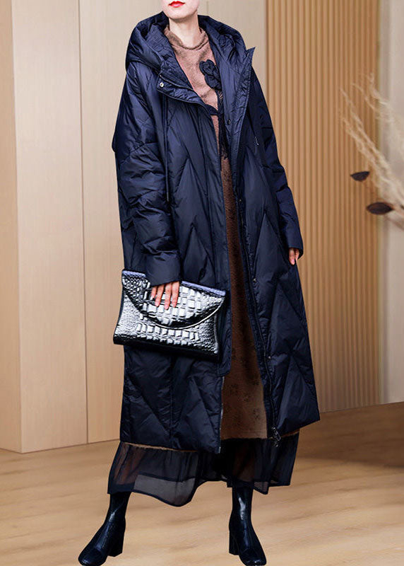 Diy Khaki Hooded Drawstring Oversized Duck Down Down Coat Winter Ac2047