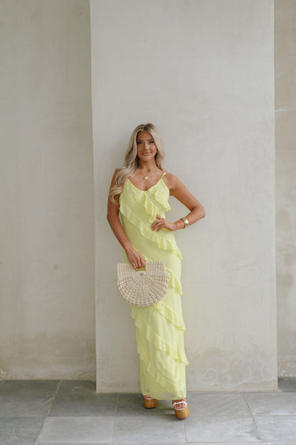 Jade Ruffled Maxi Dress – Elegance Meets Effortless Charm