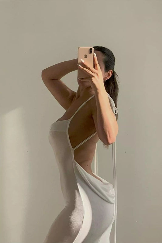 Daphne Maxi Dress-white
