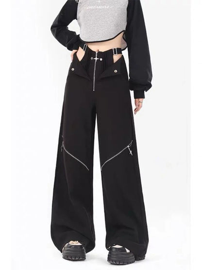 Black Retro Cargo Halloween Pants