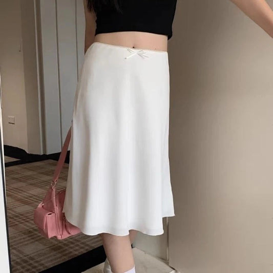 Dressbetty - White Ruffle Mid Skirt