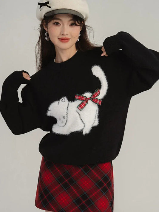 Kitty Cashmere Knitted Autumn Winter Sweater