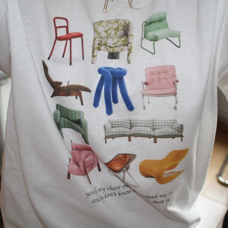 Design Chairs Printed T-shirt