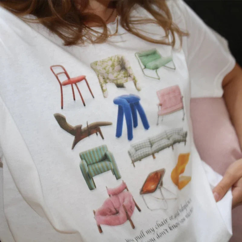 Design Chairs Printed T-shirt