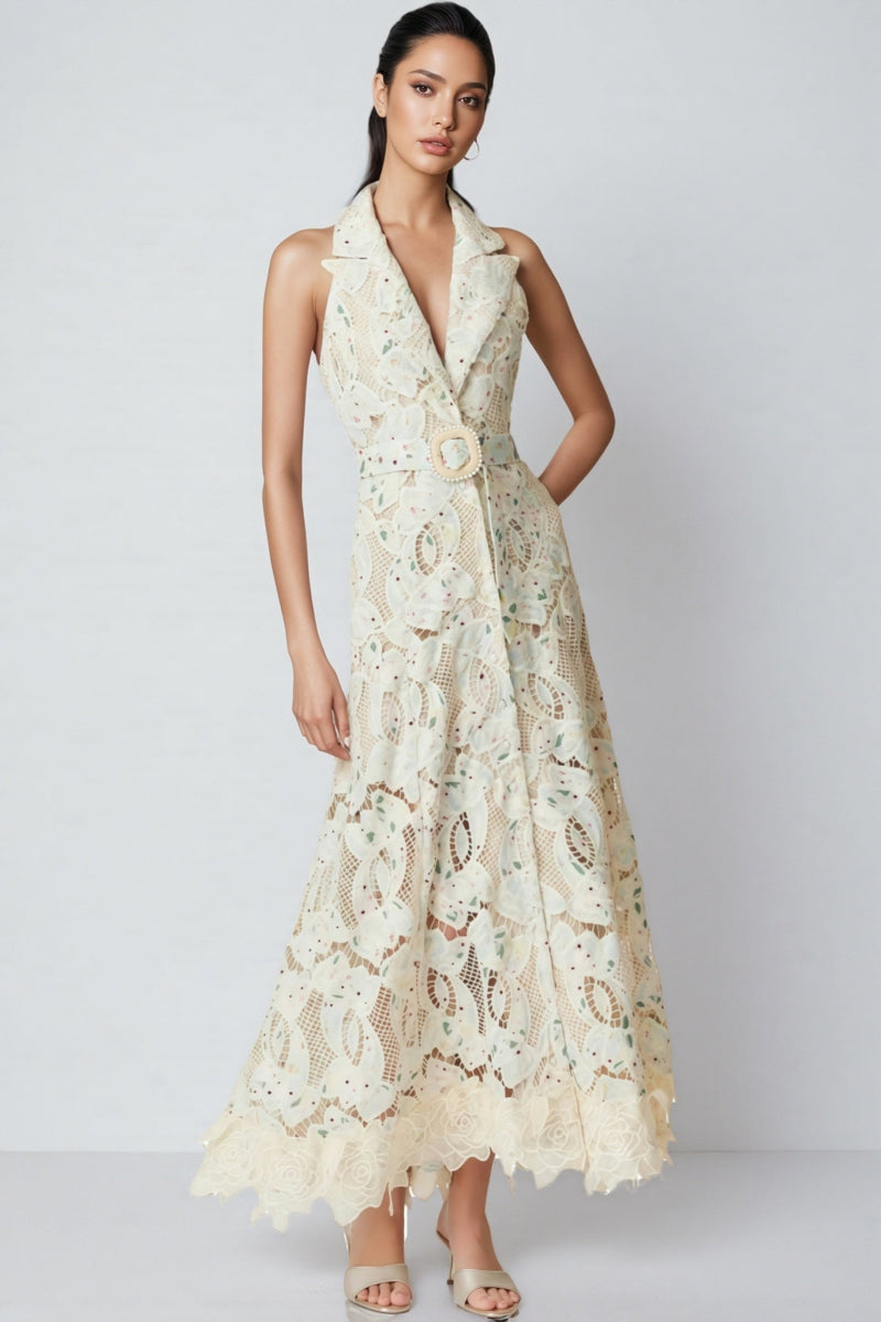 Harld White Lace Maxi Dress