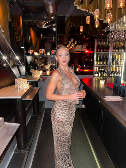 Savanna Leopard Maxi Dress