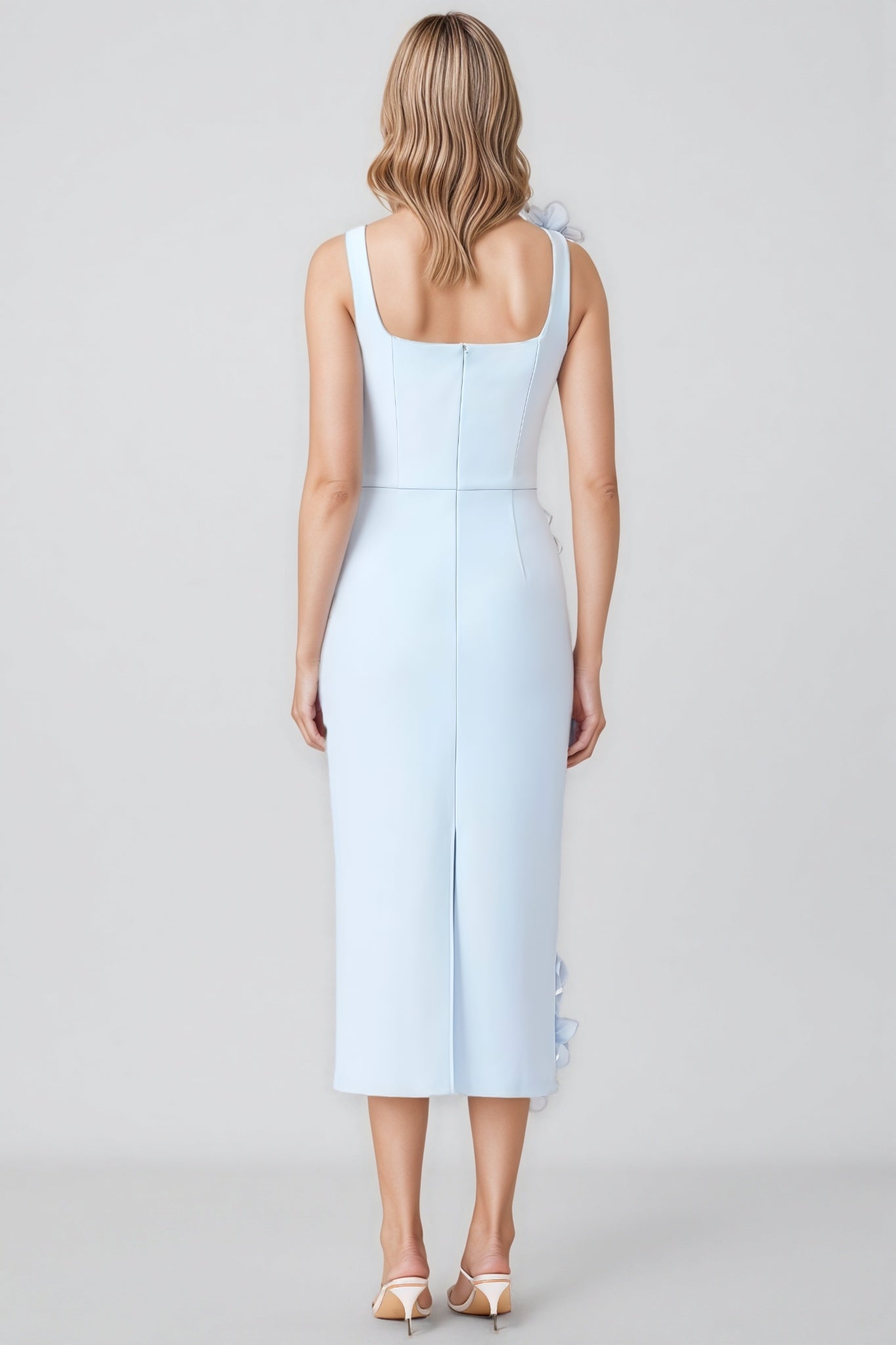 Molao Blue 3d Midi Dress