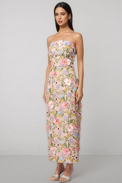 Eddek Strapless Midi Dress