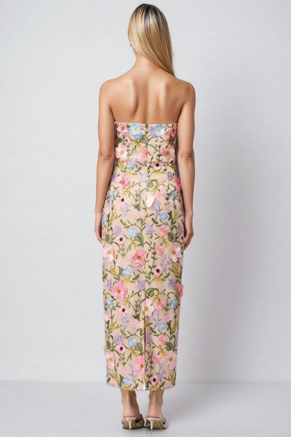Eddek Strapless Midi Dress