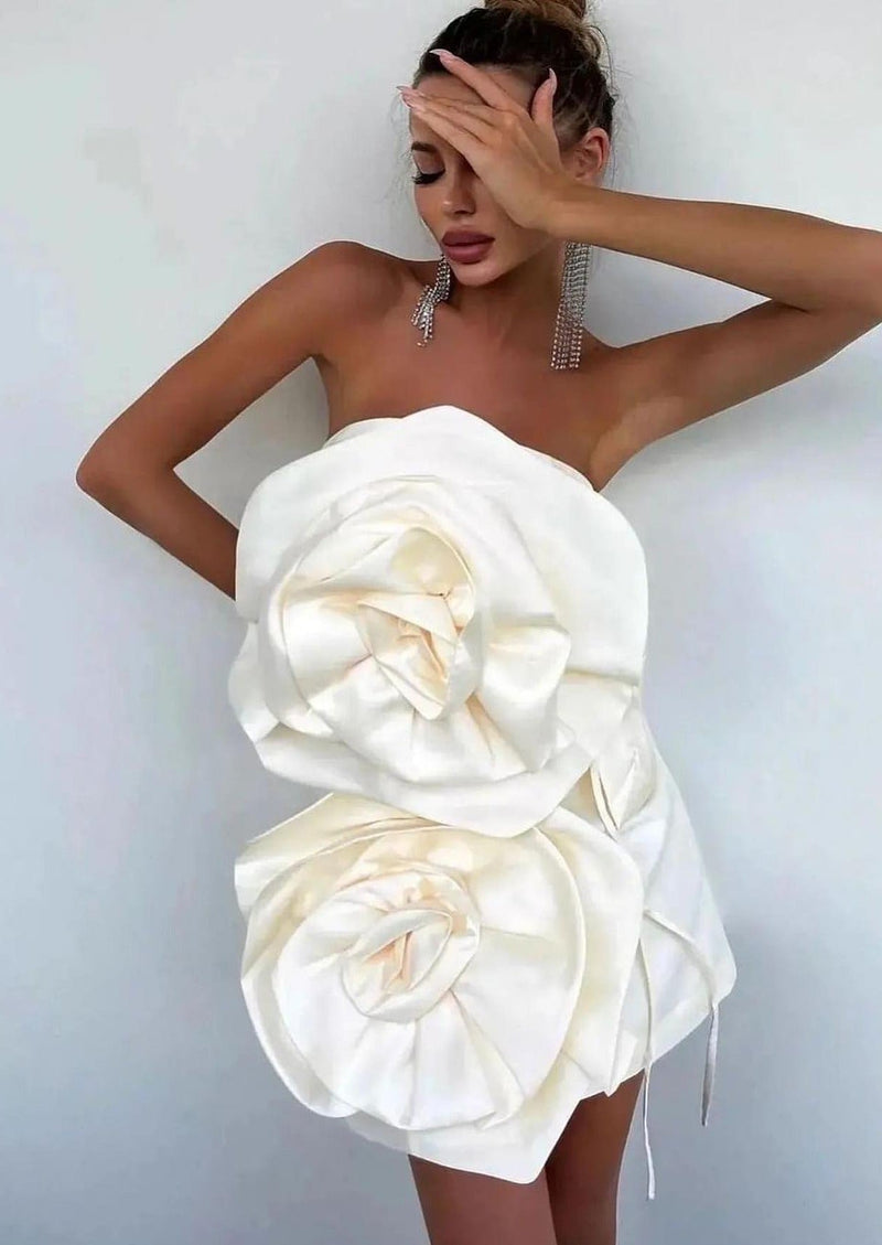Alana | Flower Mini Dress